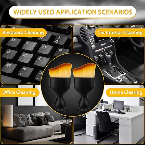 Car Interior Cleaning Brush with Ultra Soft Bristles, Car Accessories for Dashboard, AC Vents, Leather, Scratch-Free