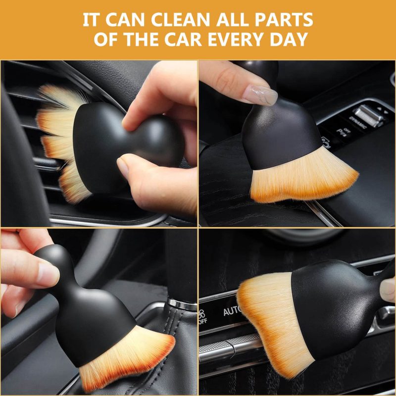 Car Interior Cleaning Brush with Ultra Soft Bristles, Car Accessories for Dashboard, AC Vents, Leather, Scratch-Free